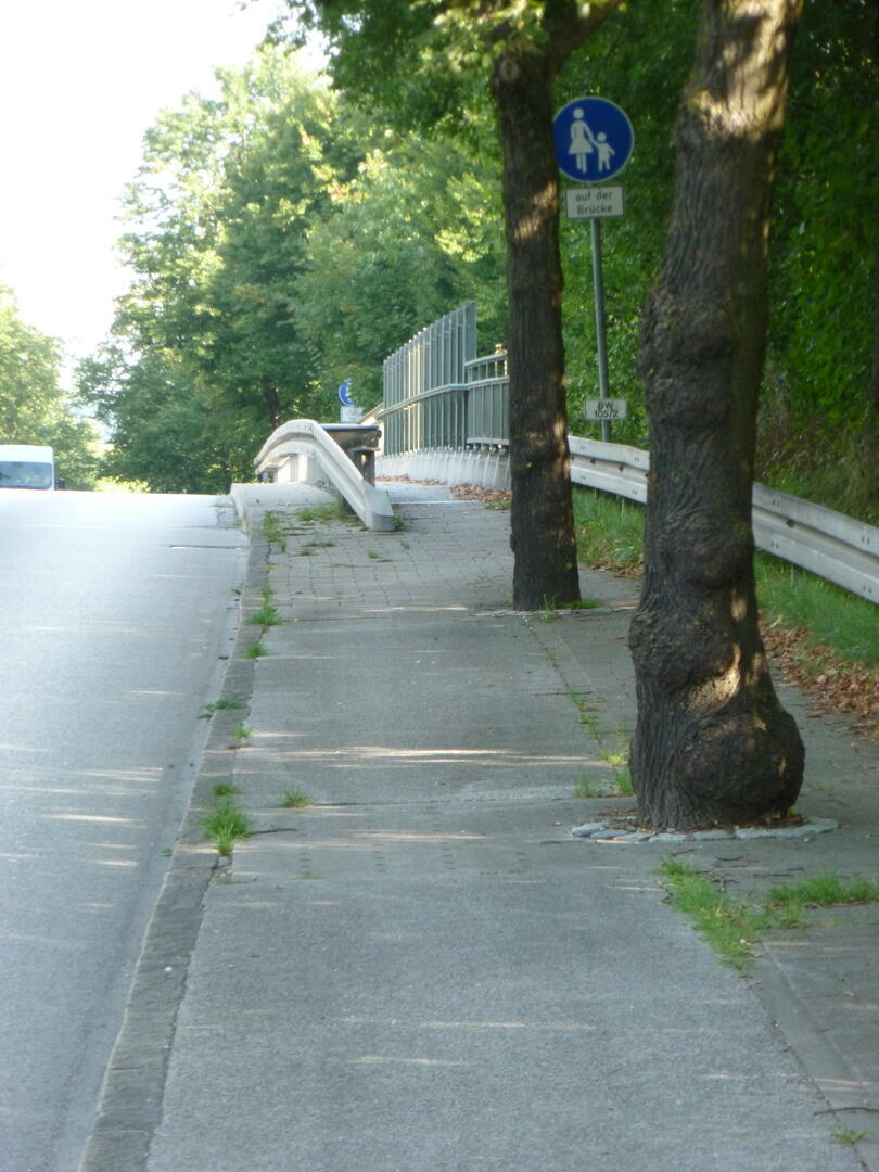Endender Radweg auf der Echinger Bahnbrücke