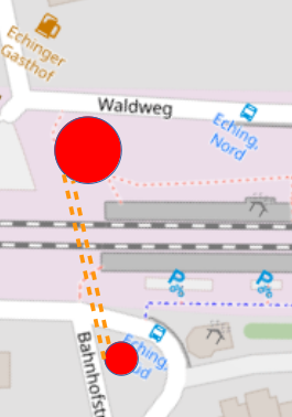 mögliche Lage einer neuen Unterführung